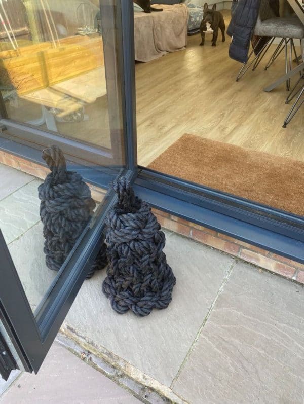 Stylish and functional bi fold door stops Beautiful Rope Decor